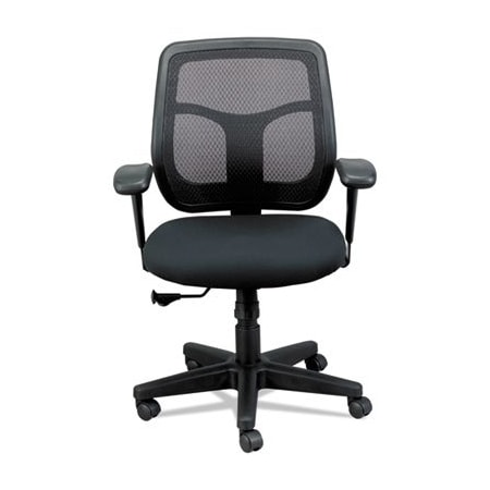 The Raynor Group EUROTECH, APOLLO MID-BACK MESH CHAIR, BLACK SEAT/BLACK BACK, BLACK BASE MT9400BK